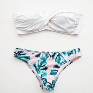 Tropical Pink Bikini Swimwear Set Summer